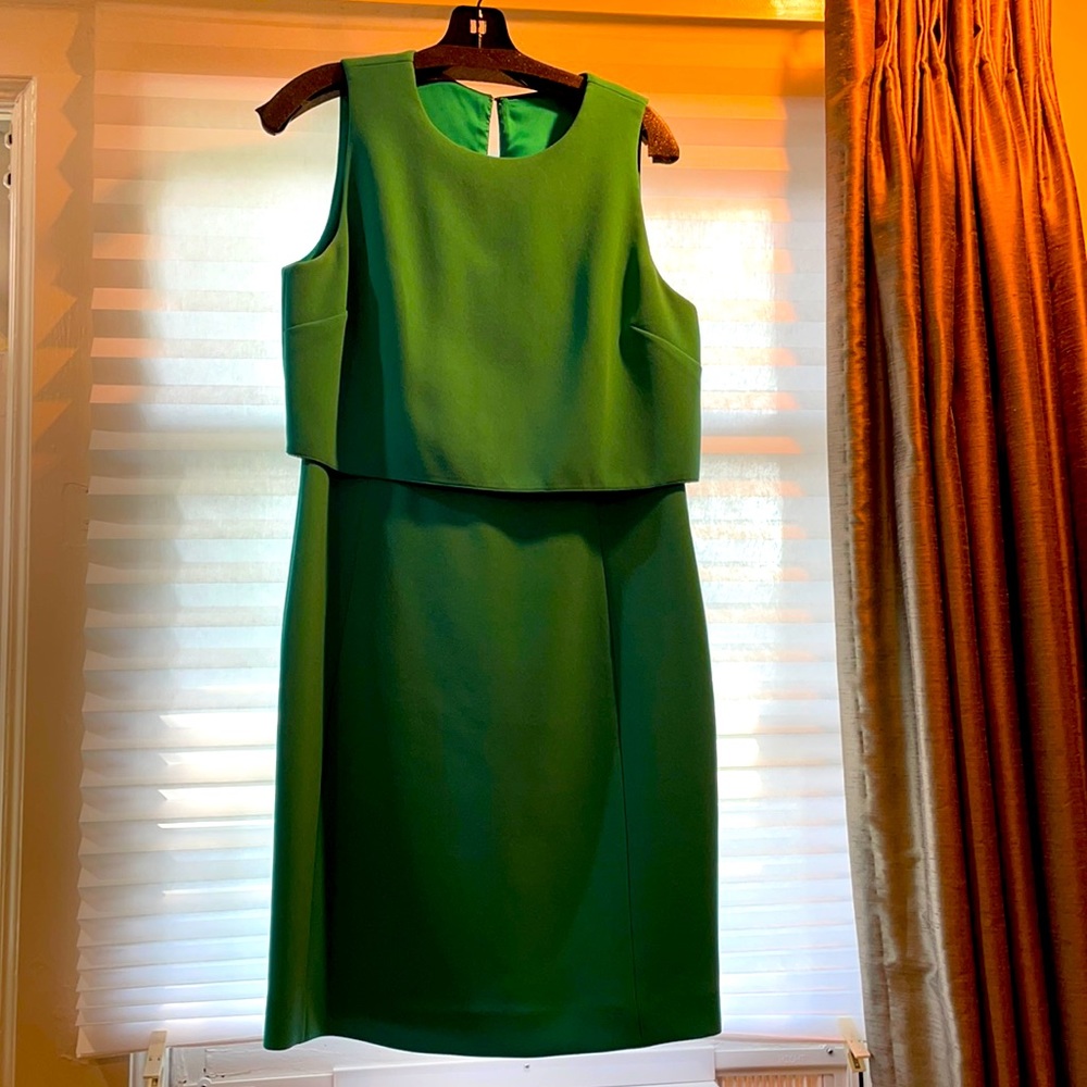 Ellie Tahari teal sheath dress